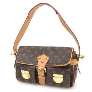 Louis Vuitton Monogram Hudson Shoulder Bag Brown Leather